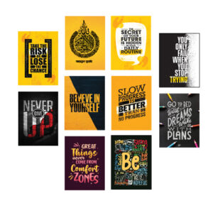 10 pieces 6x8 inch Motivational PVC wallboard